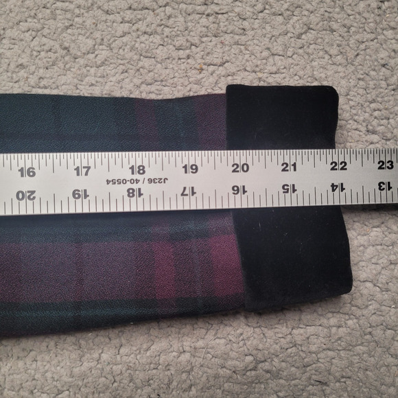 Vintage Kasper Dress 6 Purple Green Plaid Button Down Dark Academia Tailored - Picture 11 of 11